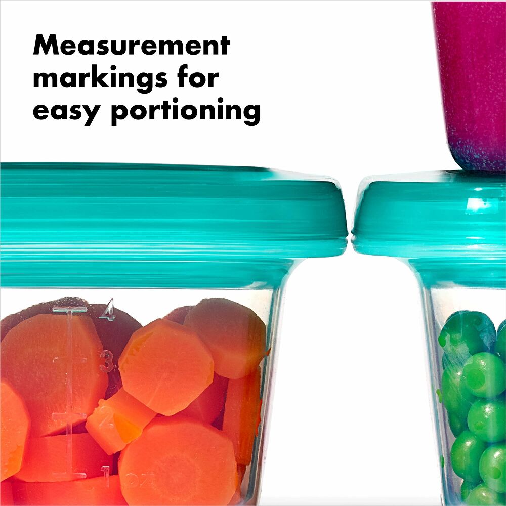 4 oz Baby Blocks™ Silicone Freezer Storage Containers - Tot Teal N8