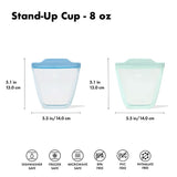 Tot Silicone Reusable Bag - 2-Piece Stand-Up Cup Set N4