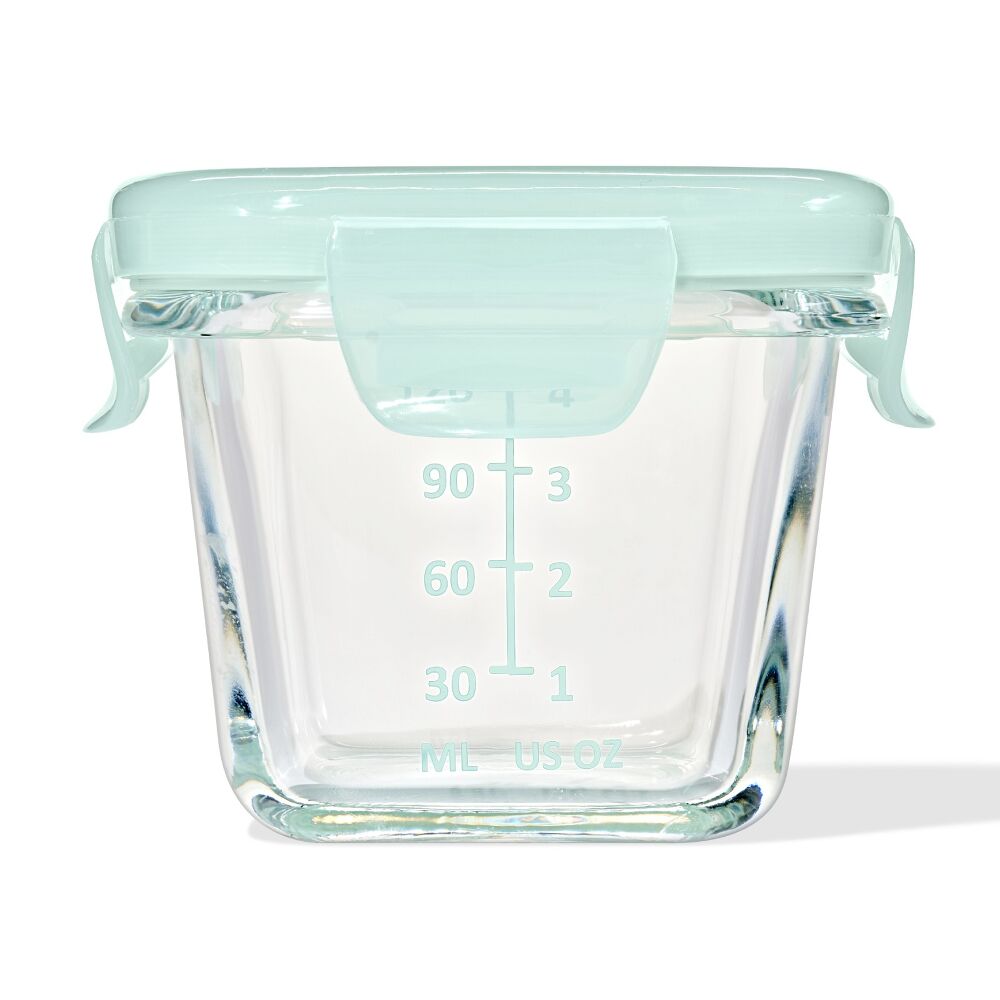 Glass Baby Blocks Food Storage Containers (4 oz) - Opal A0