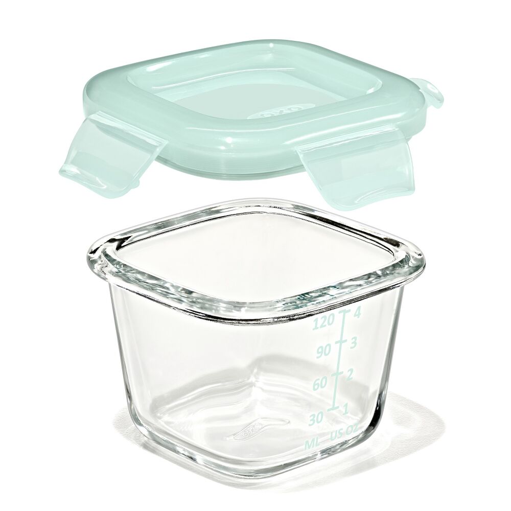 Glass Baby Blocks Food Storage Containers (4 oz) - Opal A0