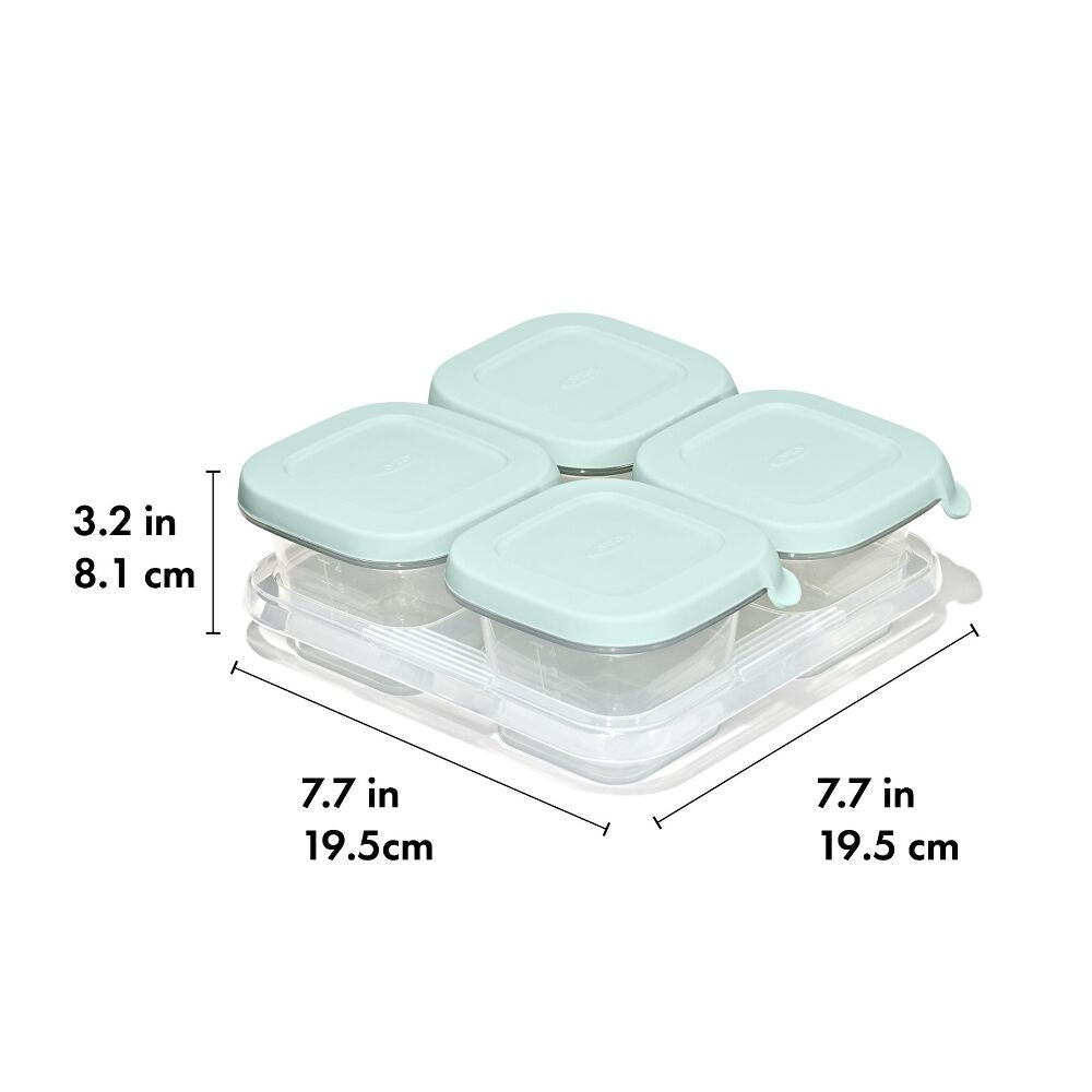 Silicone Baby Blocks Food Storage Containers (4 oz) - Opal I9