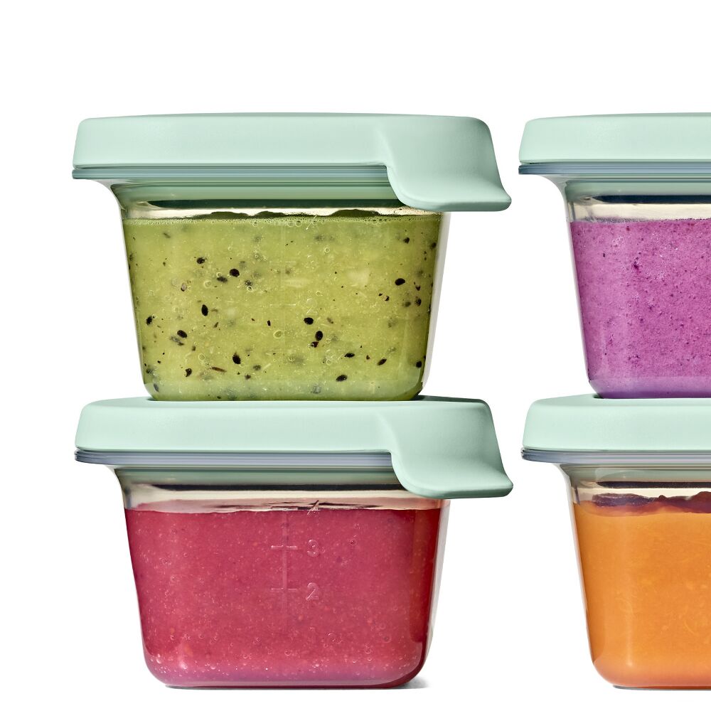 Silicone Baby Blocks Food Storage Containers (4 oz) - Opal I9