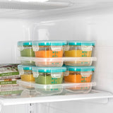 Baby Blocks Glass Food Storage Containers 4 Oz - Tot Teal J5